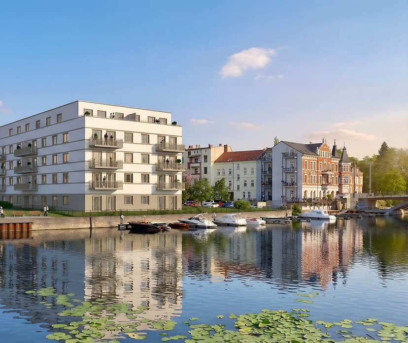 Visualisierung Havelquartier mit Blick über die Havel